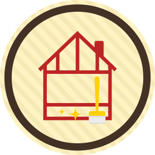 Attic and crawl space clean up icon